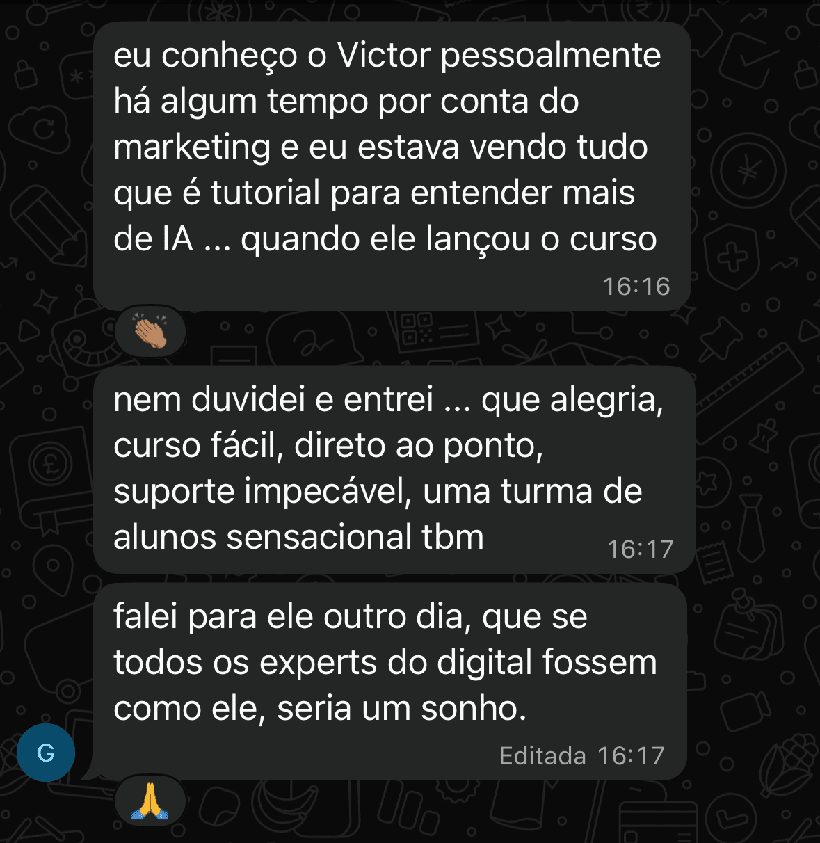 Depoimento de aluno