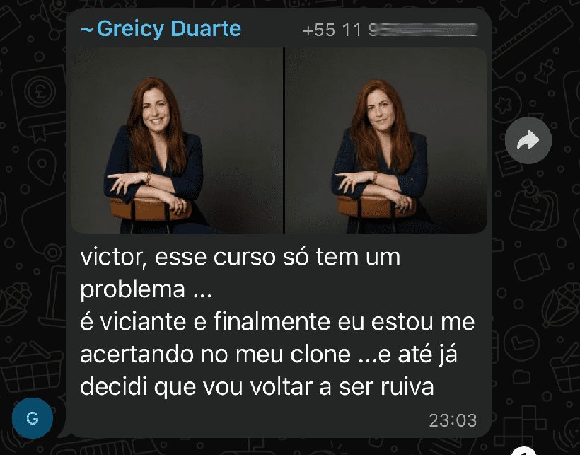 Depoimento de aluno