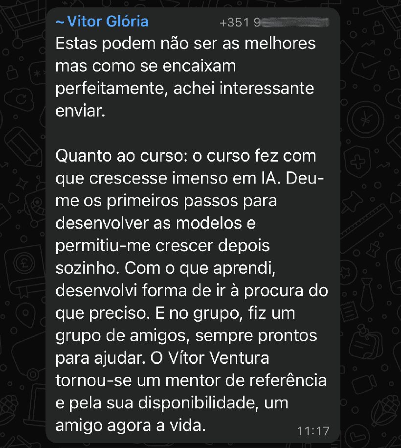 Depoimento de aluno